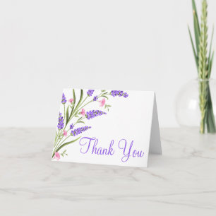 Frühlings-Violette-Aquarell-Blumen-Hochzeit-Dankes Dankeskarte