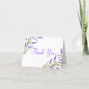 Frühlings-Violette-Aquarell-Blumen-Hochzeit-Dankes Dankeskarte