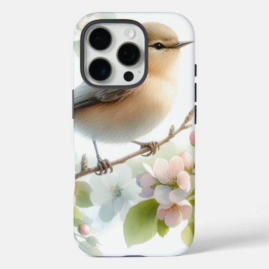 Frühlings-Vogel-Kirschblüten-Aquarell Case-Mate iPhone Hülle (Rückseite)