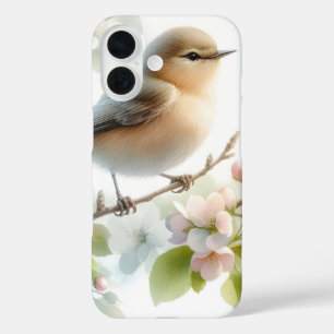 Frühlings-Vogel-Kirschblüten-Aquarell iPhone 16 Hülle