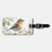 Frühlings-Vogel-Kirschblüten-Aquarell Gepäckanhänger (Vorderseite horizontal)