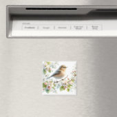 Frühlings-Vogel-Kirschblüten-Aquarell Magnet (In Situ (Geschirrspüler))