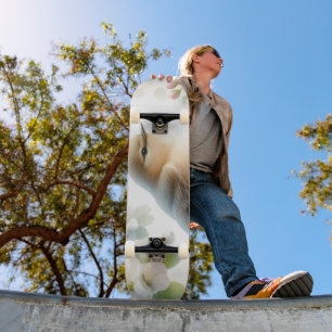 Frühlings-Vogel-Kirschblüten-Aquarell Skateboard