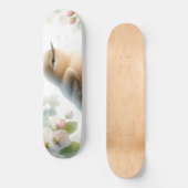 Frühlings-Vogel-Kirschblüten-Aquarell Skateboard (Vorderseite)