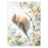 Frühlings-Vogel-Kirschblüten-Aquarell Tischdecke (Vorderseite)