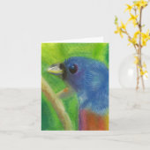 Frühlings-Vogel Notecard Karte (Gelbe Blume)