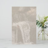Frühlings-Wasserfall-Briefpapier Briefpapier (Stehend Vorderseite)