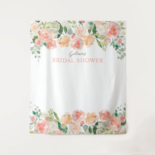 Frühlings-Watercolor-Floral-Hintergrund II Shower Wandteppich