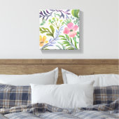 Frühlings-Wildblume Florals | Blume Leinwanddruck (Insitu (Schlafzimmer))