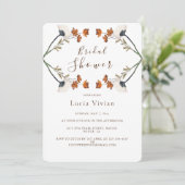 Frühlings-Wildblume Great Patten-Brautparty Einladung (Stehend Vorderseite)