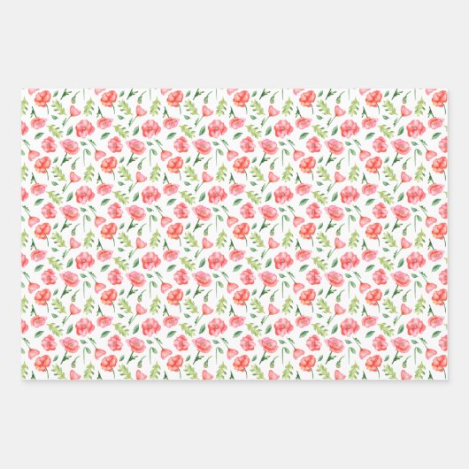Frühlings-Wildblume Wrapper Geschenkpapier Set (Vorderseite 3)