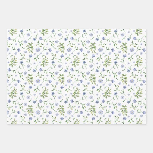 Frühlings-Wildblume Wrapper Geschenkpapier Set (Vorderseite 2)