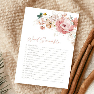 Frühlings-Wildblumen-Baby-Party-Wortverwirrungsspi
