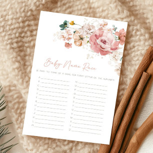 Frühlings-Wildblumen-Baby-Shower-Babynamen-Rennen-