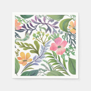 Frühlings-Wildblumen-Florals Blumenfelder Serviette
