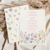 Frühlings-Wildblumen-Garten-Hochzeit Einladung
