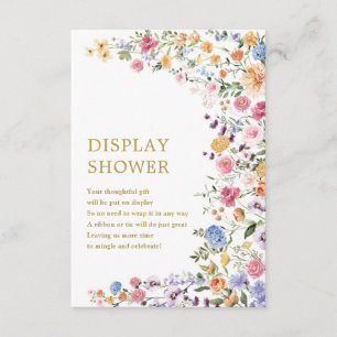 Frühlings-Wildblumen-Hochzeits-Display-Dusche Begleitkarte