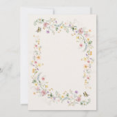 Frühlings-Wildblumen-Schmetterling-Braut-Tee Einladung (Rückseite)