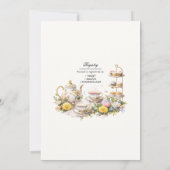Frühlings-Wildblumen-Teeparty-Brautstrauß-Digital Einladung (Rückseite)