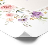 Frühlings-Wildblumen Willkommen zum ersten Geburts Poster (Ecke)