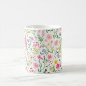Frühlings-Wildblumengarten-Blumen Kaffeetasse (Mittel)