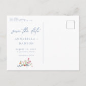 Frühlings-Wildblumengarten-Foto-Save-the-Date Postkarte (Rückseite)