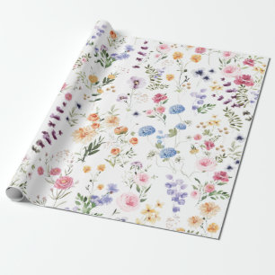 Frühlings-Wildblumenwiese Blumen Garten Grün Geschenkpapier