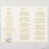 Frühlings-Wildblumenwiese Goldene Hochzeitsprogram (Rückseite)