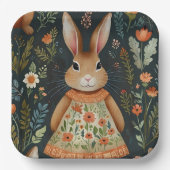 Frühlings-Zauber-Hase-Papierteller Pappteller (Vorderseite)