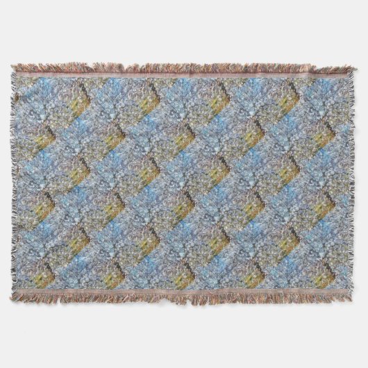 Frühlingsanhänger Blossom Pointillism Kunstwerk Decke (Vorderseite)
