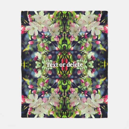 Frühlingsapfel blüht Abstrakt Personalisiert Fleecedecke (Vorderseite)