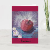 Frühlingsapfel, Lehrer Dankeskarte (Vorderseite)