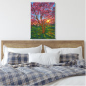 Frühlingsaufwachen - blühende Baumlandschaft Leinwanddruck (Insitu (Schlafzimmer))