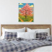 Frühlingsaufwachen - blühende Baumlandschaft Leinwanddruck (Insitu (Schlafzimmer))