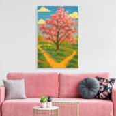 Frühlingsaufwachen - blühende Baumlandschaft Leinwanddruck (Insitu (Wohnzimmer))