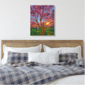 Frühlingsaufwachen - blühende Baumlandschaft Leinwanddruck (Insitu (Schlafzimmer))