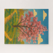 Frühlingsaufwachen - blühende Baumlandschaft Puzzle (Horizontal)