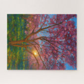 Frühlingsaufwachen - blühende Baumlandschaft Puzzle (Horizontal)
