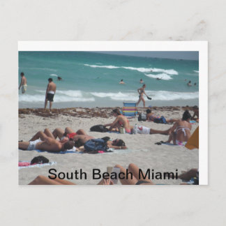 Frühlingsausflug zum Strand. Postkarte