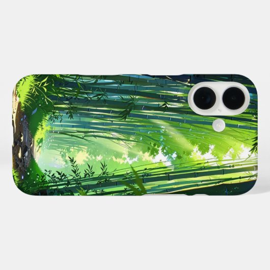 Frühlingsbambuswald - Anime Landschaft Case-Mate iPhone Hülle (Rückseite (Horizontal))