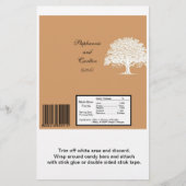 Frühlingsbaum Brown/White Wedding Large Bar Wrappe Flyer (Vorne)