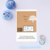 Frühlingsbaum Brown/White Wedding Large Bar Wrappe Flyer (Einzeln)