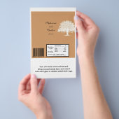 Frühlingsbaum Brown/White Wedding Large Bar Wrappe Flyer (Handgriff)
