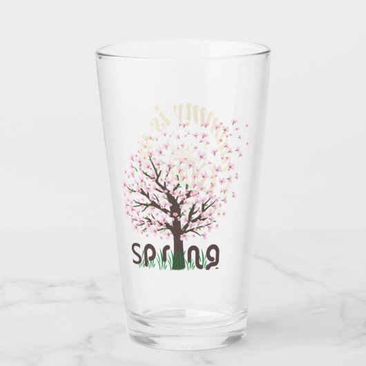 Frühlingsbaum Glas (Vorderseite)