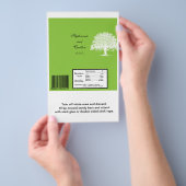 Frühlingsbaum Grün/Weiß Hochzeit Grosser Bar Wrapp Flyer (Handgriff)