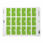 Frühlingsbaum Grün/Weiß Miniaturkandy Wrapper Adressaufkleber (Vorne)