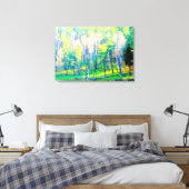 Frühlingsbäume aus gewickelten Leinwänden Leinwanddruck (Insitu (Schlafzimmer))