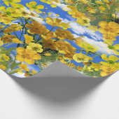 Frühlingsbecher Blume in den Wolken Geschenkpapier (Ecke)