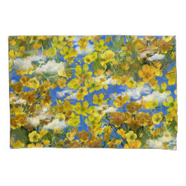 Frühlingsbecher Blume in den Wolken Kissenbezug