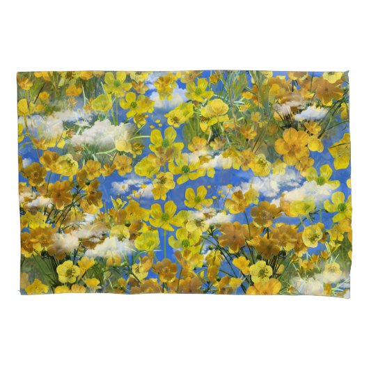 Frühlingsbecher Blume in den Wolken Kissenbezug (Vorderseite)